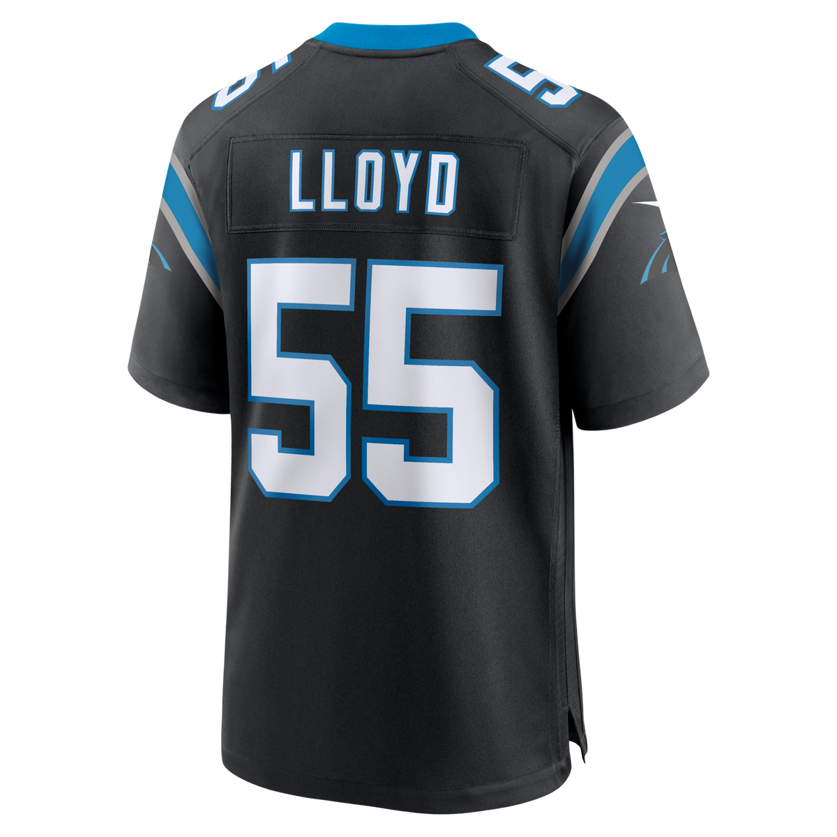 Carolina Panthers Devin Lloyd Black Team Game Jersey product image 4, provided for visual reference and product detail review