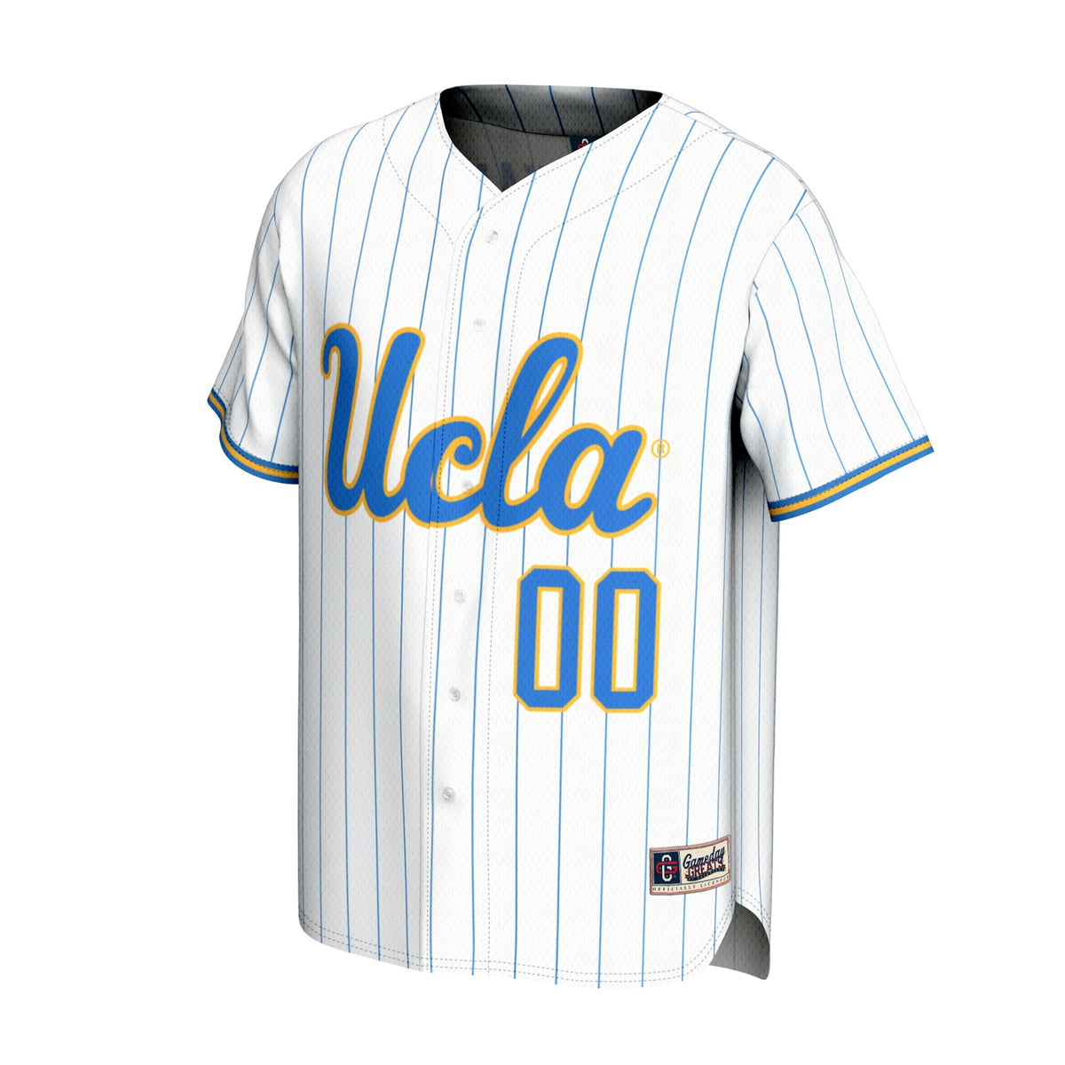 UCLA Bruins Lightweight Collegiate Baseball NIL Pick-A-Player Fashion Jersey - White product image 3, provided for visual