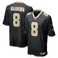 New Orleans Saints Archie Manning Black Game Retired Player Jersey product image 1, provided for visual reference and