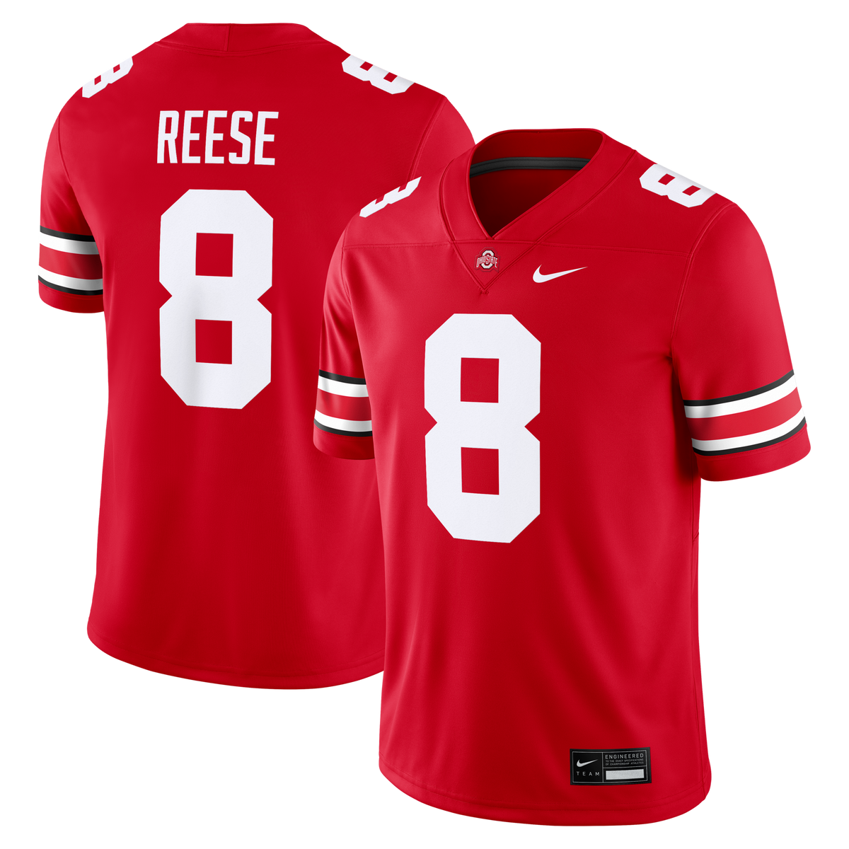 Arvell Reese Ohio State Buckeyes Game Jersey - Scarlet product image 1, provided for visual reference and product detail