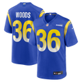 Los Angeles Rams Charles Woods Royal Game Jersey product image 1, provided for visual reference and product detail review