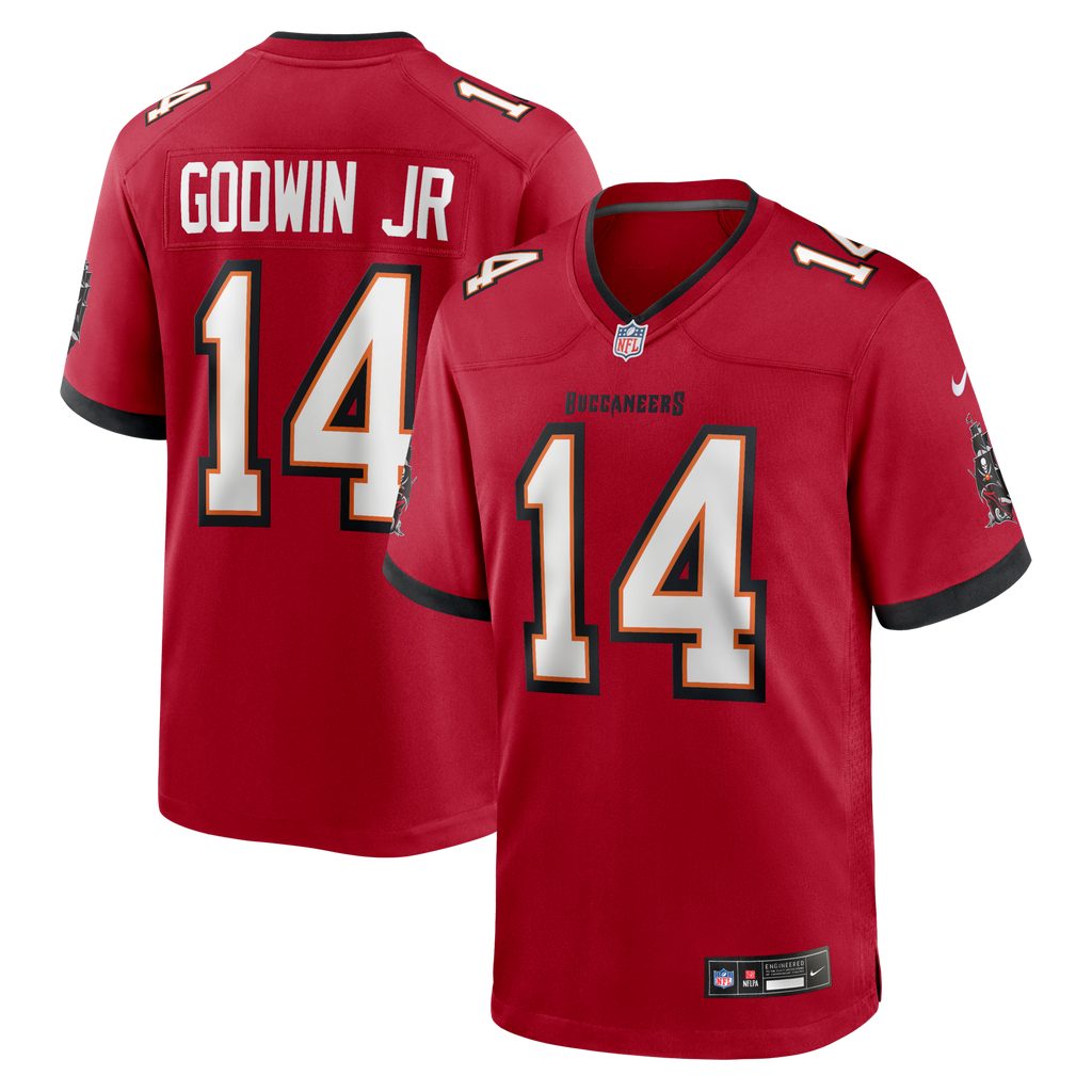 Tampa Bay Buccaneers Chris Godwin Jr. Red Game Player Jersey product image 1, provided for visual reference and product