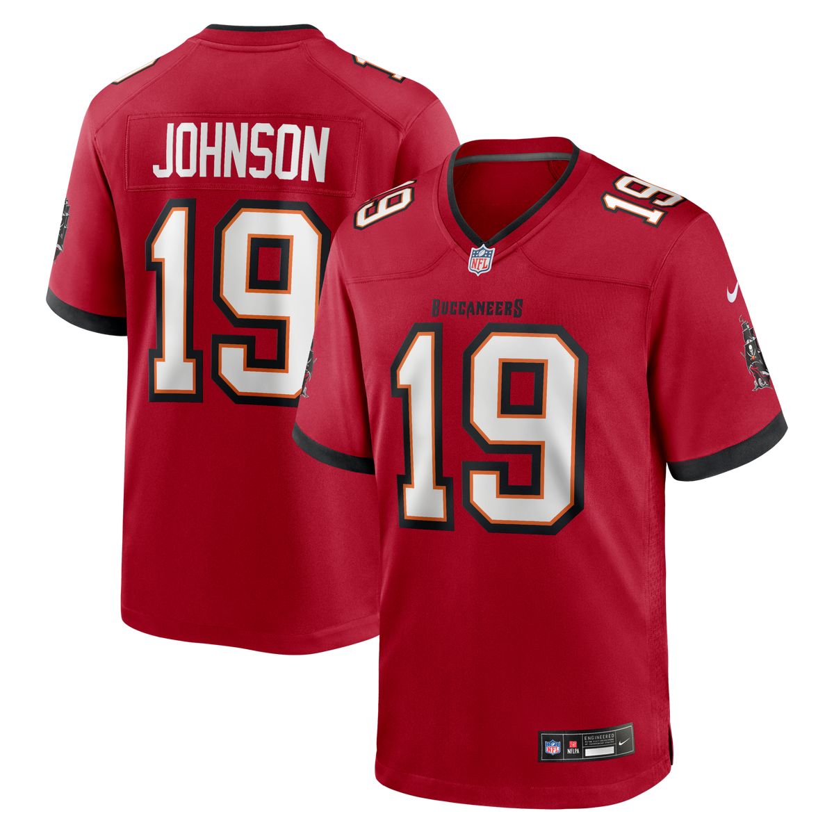 Tampa Bay Buccaneers Keyshawn Johnson Red Game Retired Player Jersey product image 1, provided for visual reference and