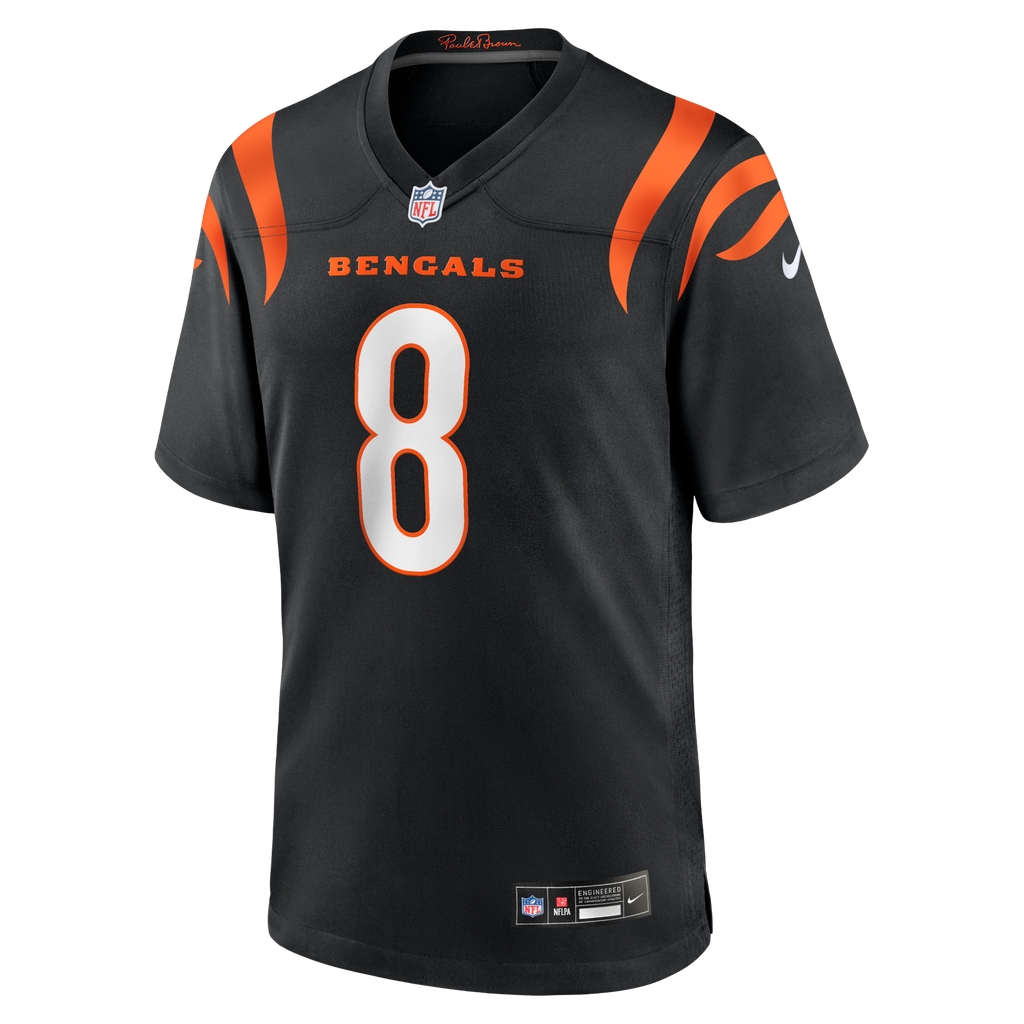 Cincinnati Bengals Ryan Rehkow Black Game Jersey product image 2, provided for visual reference and product detail review
