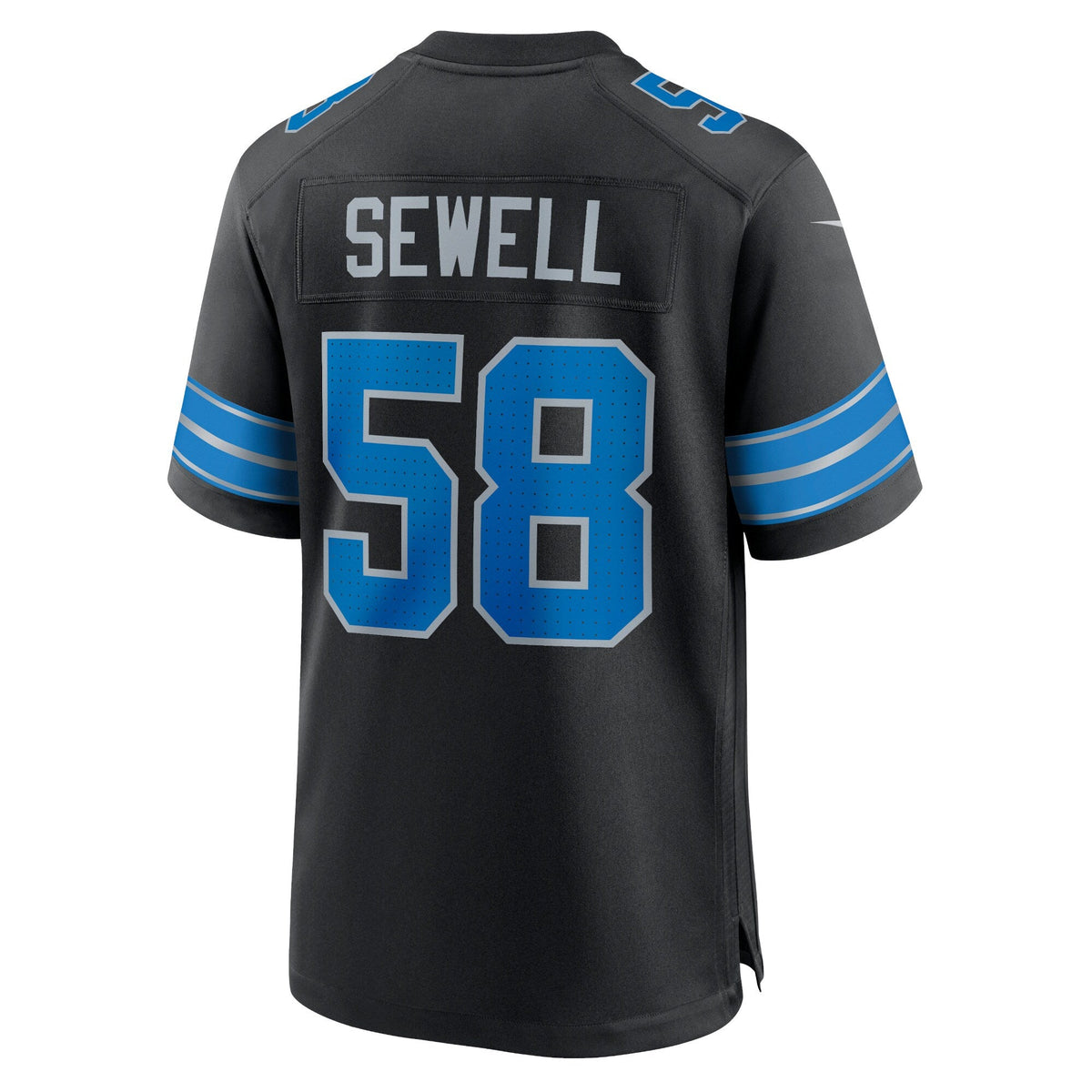 Detroit Lions Penei Sewell Black 2nd Alternate Game Jersey product image 4, provided for visual reference and product detail