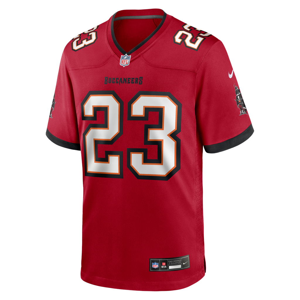 Tampa Bay Buccaneers Tykee Smith Red Game Jersey product image 2, provided for visual reference and product detail review