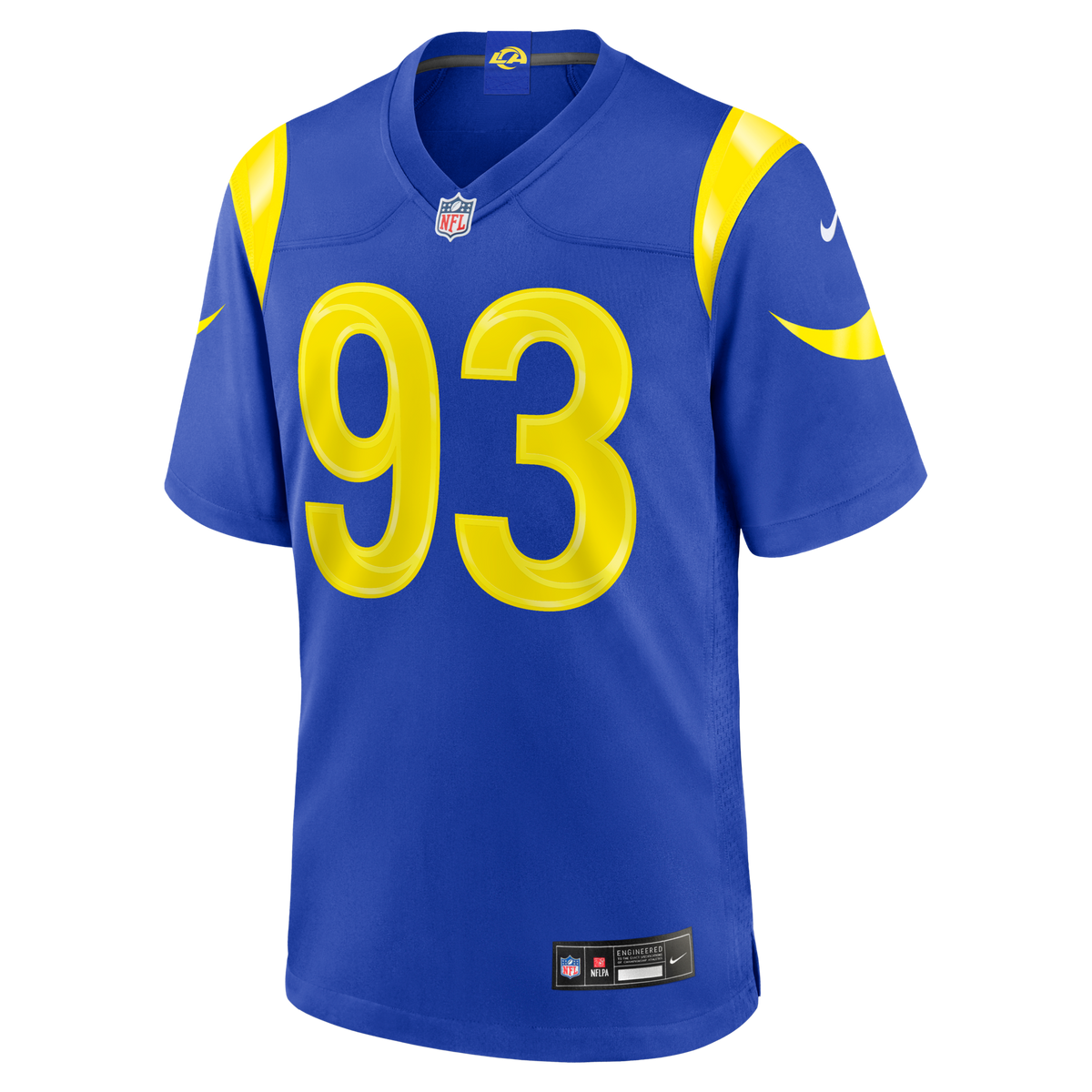 Los Angeles Rams Bill Norton Royal Team Game Jersey product image 3, provided for visual reference and product detail review