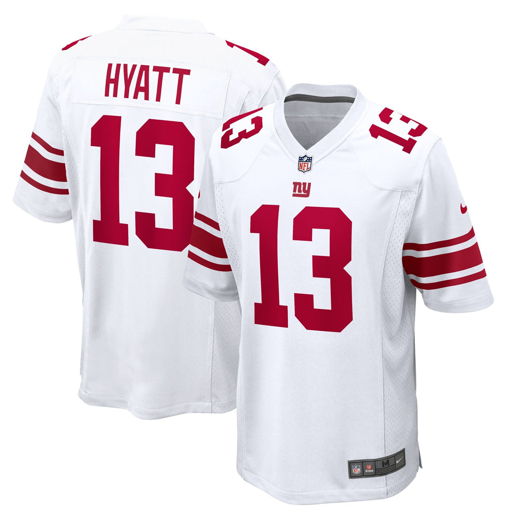 New York Giants Jalin Hyatt White Game Jersey product image 2, provided for visual reference and product detail review