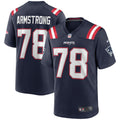 New England Patriots Bruce Armstrong Navy Game Retired Player Jersey product image 1, provided for visual reference and