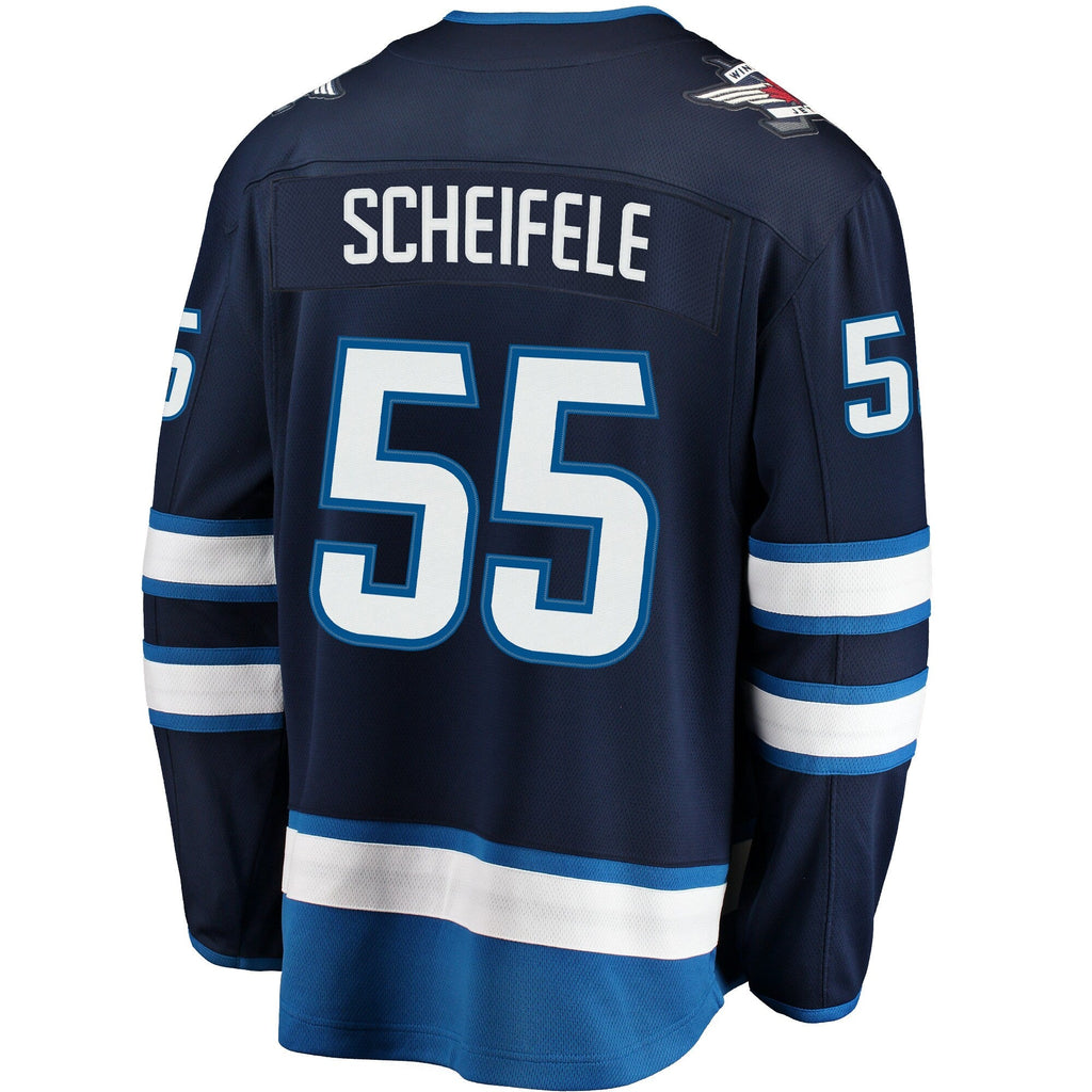 Winnipeg Jets Mark Scheifele Navy Breakaway Replica Jersey product image 4, provided for visual reference and product detail