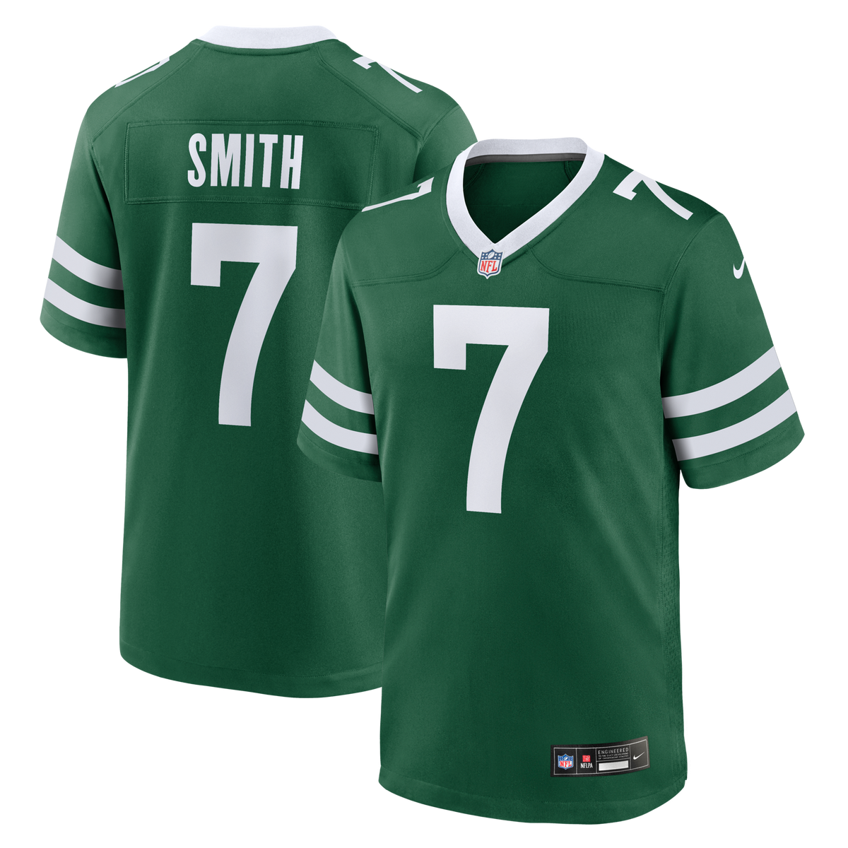 New York Jets Geno Smith Legacy Green Game Jersey product image 2, provided for visual reference and product detail review