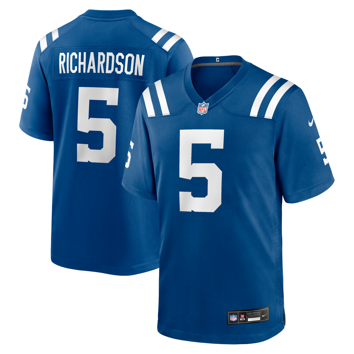 Indianapolis Colts Anthony Richardson Royal Game Jersey product image 1, provided for visual reference and product detail