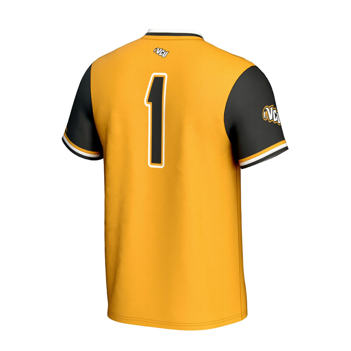 VCU Rams Lightweight Collegiate Softball Fashion Jersey - Gold product image 4, provided for visual reference and product