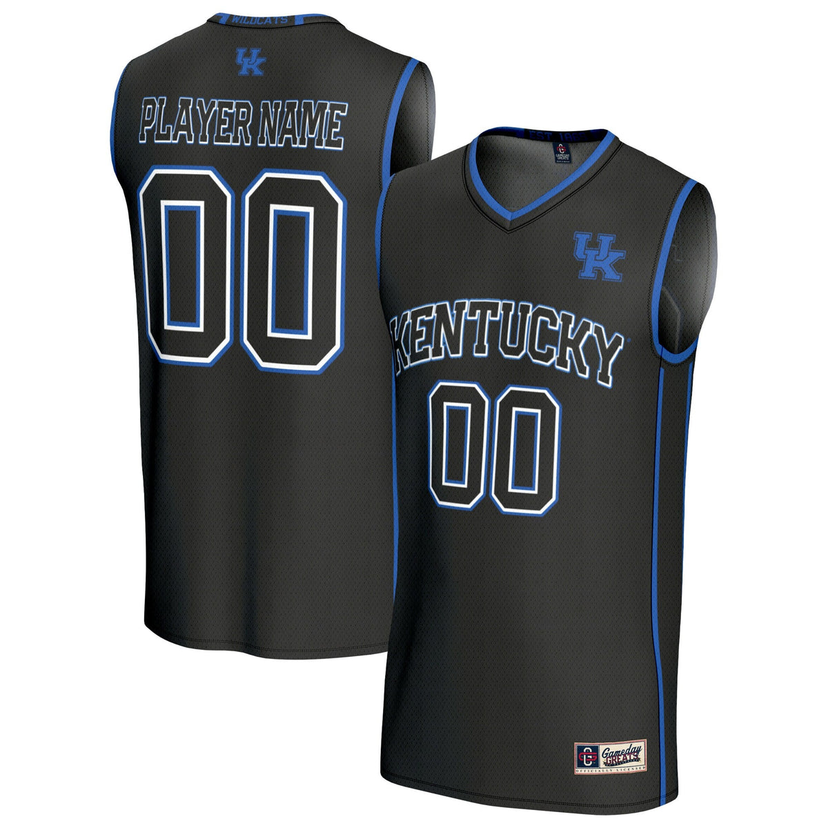 Kentucky Wildcats Lightweight Collegiate Basketball NIL Pick-A-Player Fashion Jersey - Black product image 2, provided for
