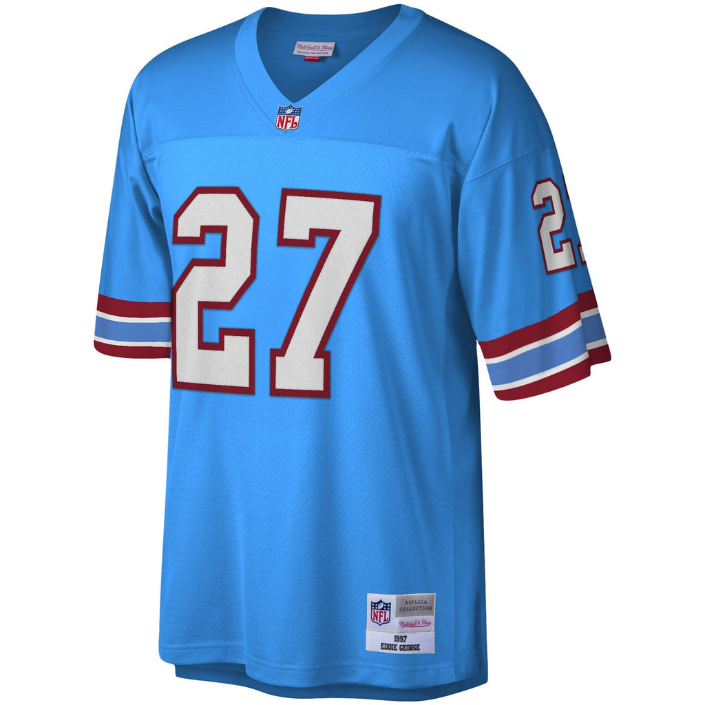 Houston Oilers Eddie George Light Blue Legacy Replica Jersey product image 3, provided for visual reference and product