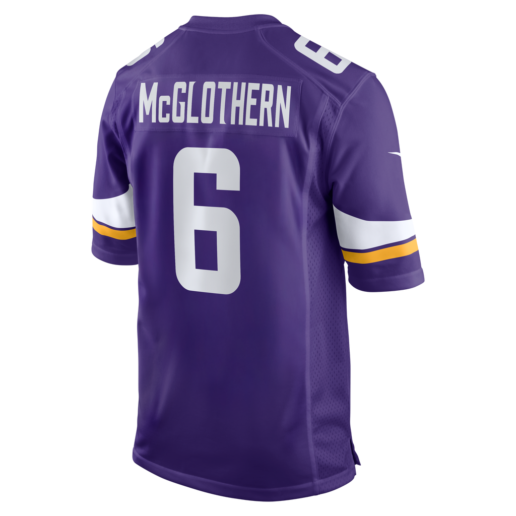 Minnesota Vikings Dwight McGlothern Purple Team Game Jersey product image 3, provided for visual reference and product