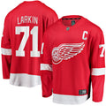 Detroit Red Wings Dylan Larkin Branded Red Captain Home Breakaway Jersey product image 1, provided for visual reference and