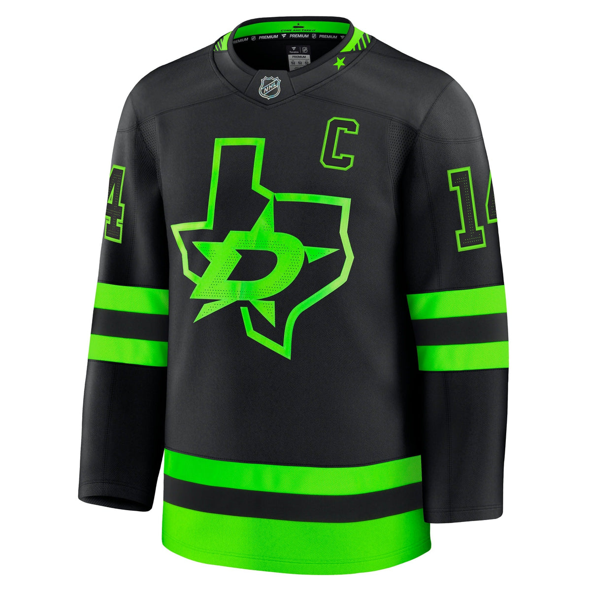 Dallas Stars Jamie Benn Black Alternate Premium Jersey product image 3, provided for visual reference and product detail