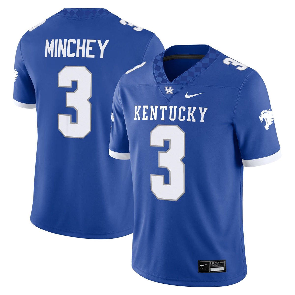 Kenny Minchey Kentucky Wildcats Home Game Jersey - Royal product image 2, provided for visual reference and product detail