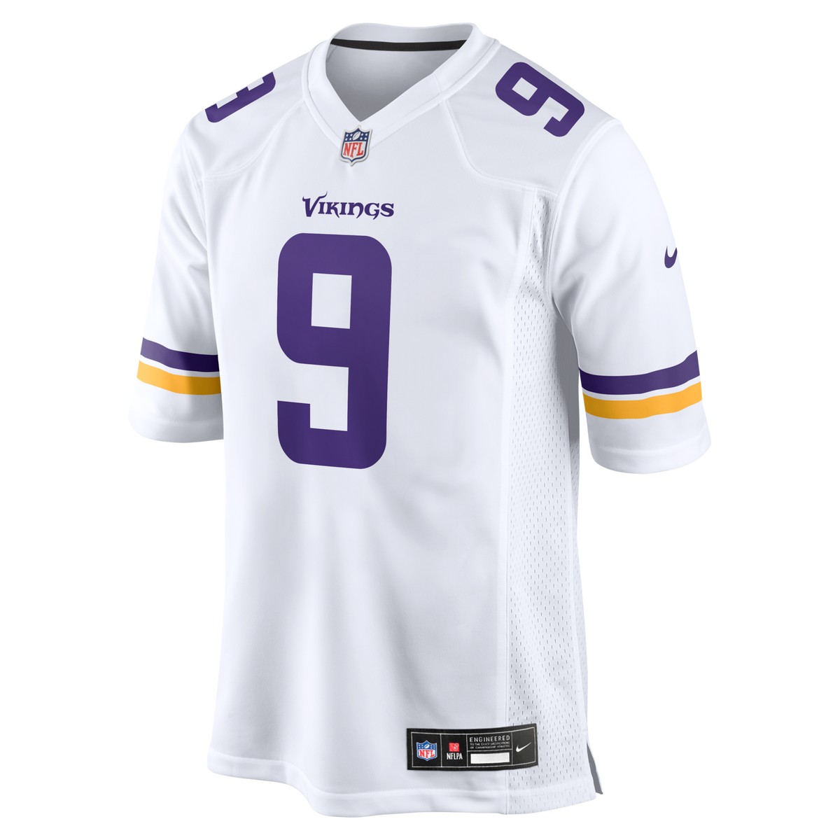 Minnesota Vikings J.J. McCarthy White Game Jersey product image 2, provided for visual reference and product detail review
