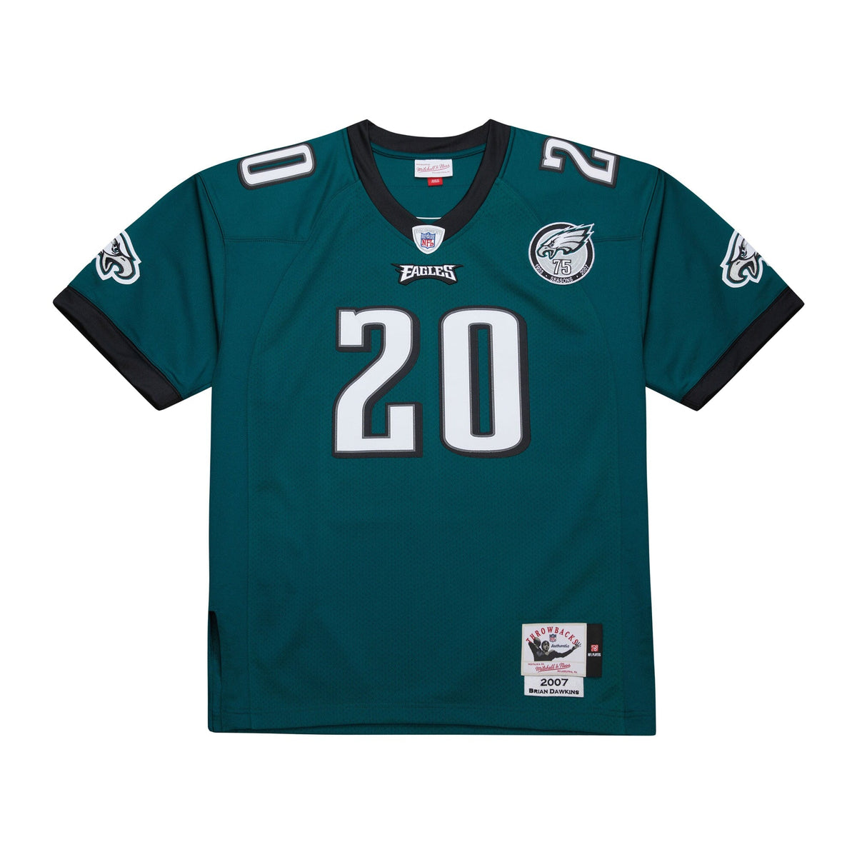 Philadelphia Eagles Brian Dawkins Green 2007 Authentic Throwback Retired Player Jersey product image 3, provided for visual