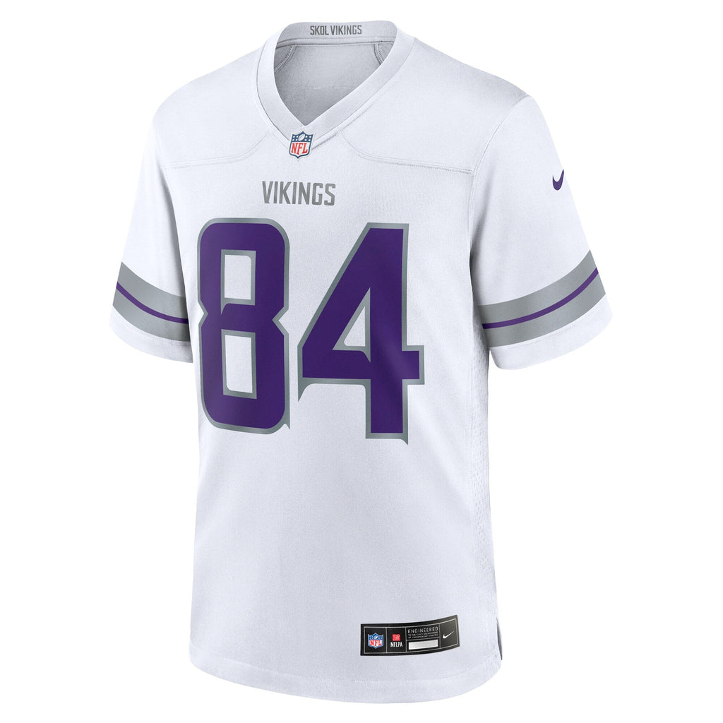 Minnesota Vikings Randy Moss White Alternate Retired Player Game Jersey product image 3, provided for visual reference and
