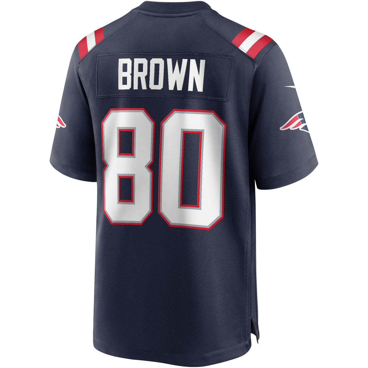 New England Patriots Troy Brown Navy Game Retired Player Jersey product image 4, provided for visual reference and product