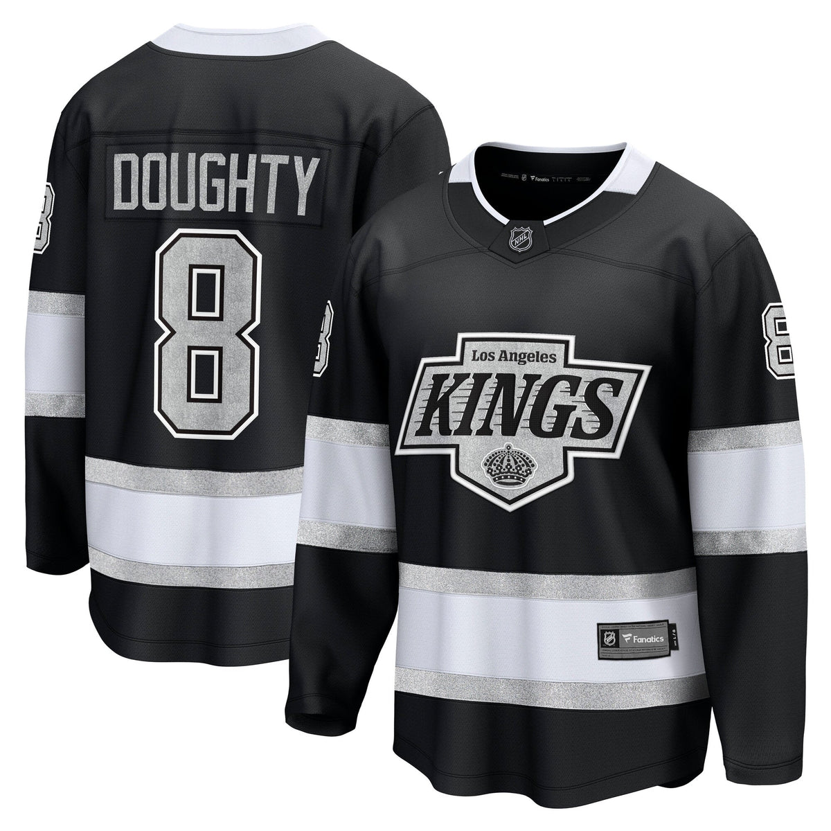 Los Angeles Kings Drew Doughty Black Home Premier Breakaway Player Jersey product image 2, provided for visual reference and