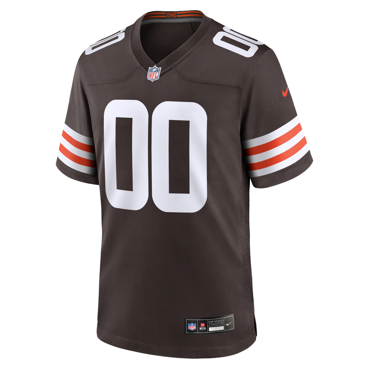 Cleveland Browns Brown Custom Game Jersey product image 3, provided for visual reference and product detail review