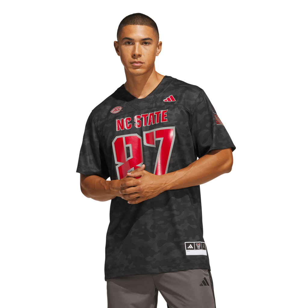 #87 NC State Wolfpack Honor & Support Premier Strategy Jersey - Black product image 1, provided for visual reference and