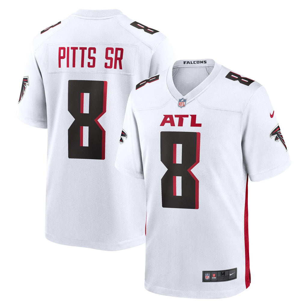 Atlanta Falcons Kyle Pitts Sr. White White Game Jersey product image 2, provided for visual reference and product detail