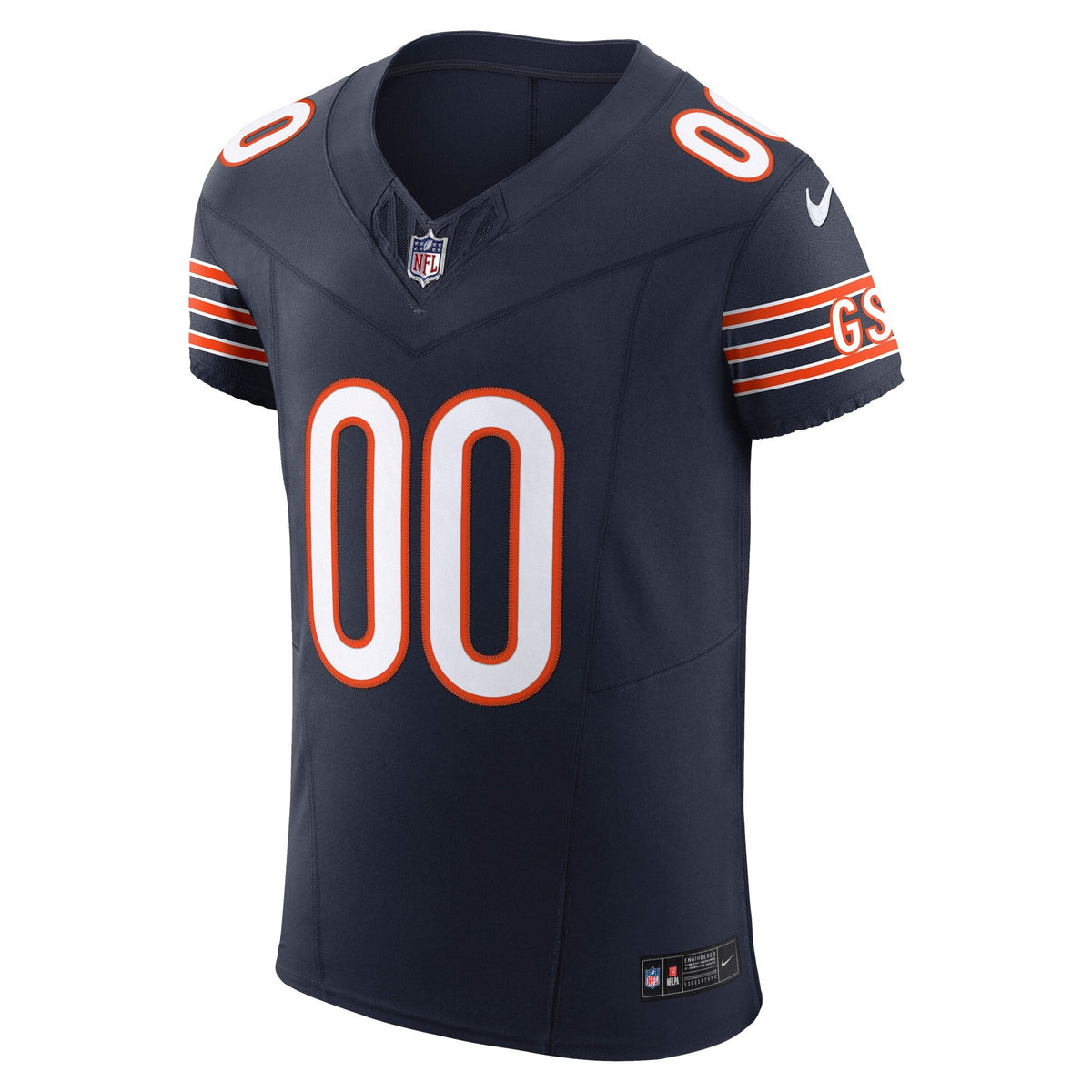 Chicago Bears Navy Vapor F.U.S.E. Elite Custom Jersey product image 3, provided for visual reference and product detail