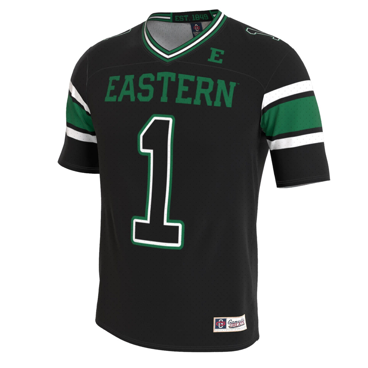 Eastern Michigan Eagles Lightweight Collegiate Football Blackout Fashion Jersey product image 3, provided for visual