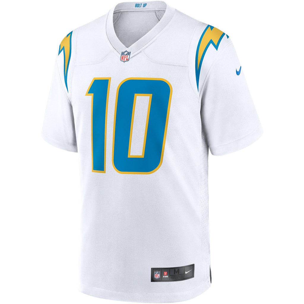 Los Angeles Chargers Justin Herbert White Game Jersey product image 3, provided for visual reference and product detail