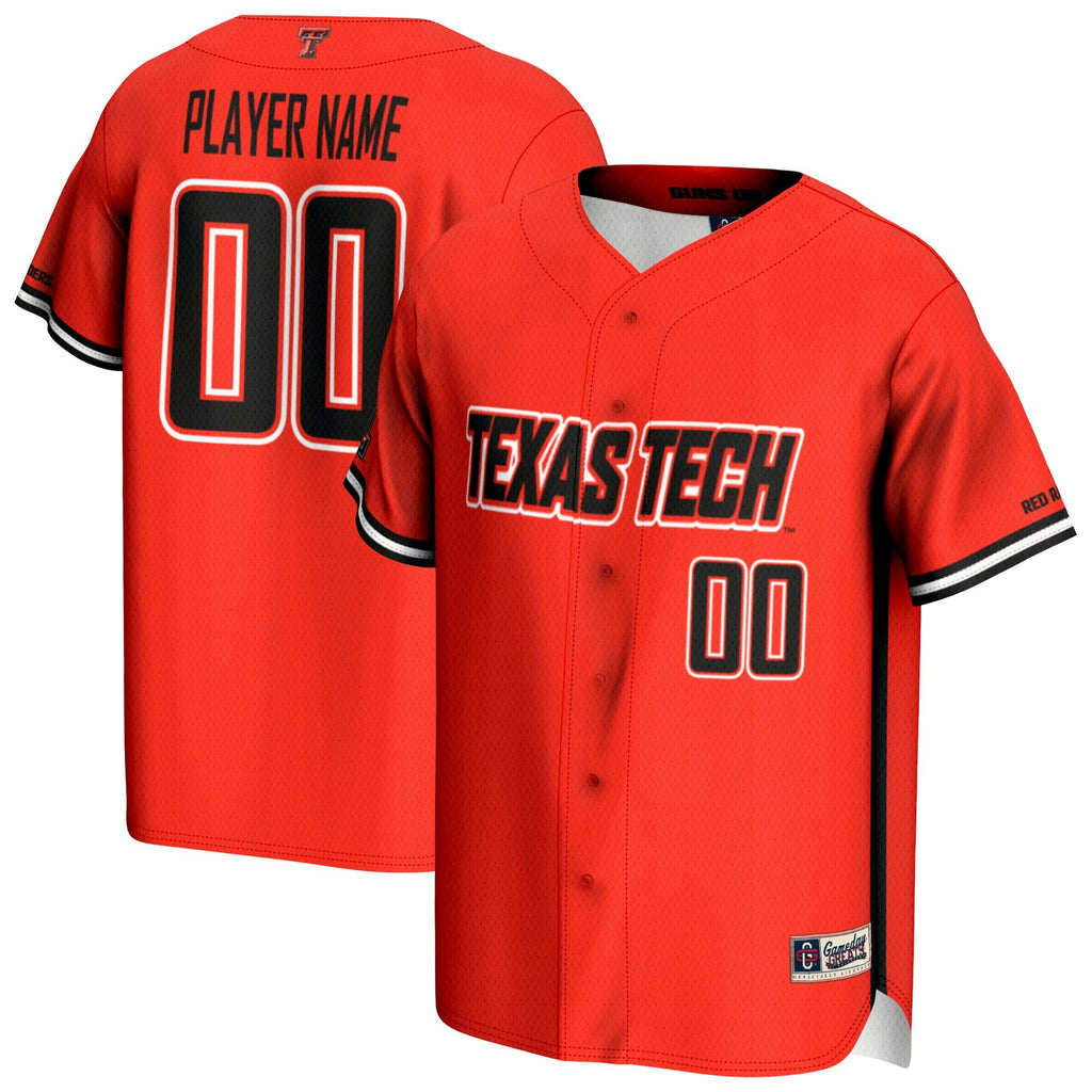 Texas Tech Red Raiders NIL Pick-A-Player Baseball Lightweight Jersey - Red product image 2, provided for visual reference