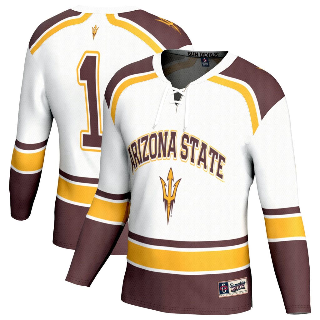 Arizona State Sun Devils Lightweight Hockey Fashion Jersey - White product image 1, provided for visual reference and
