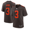 Cleveland Browns Jerry Jeudy Brown Alpha Dawg Game Jersey product image 1, provided for visual reference and product detail