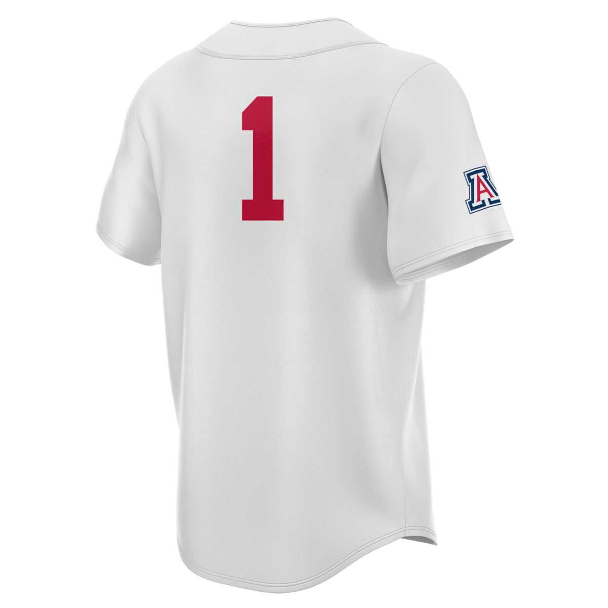 Arizona Wildcats Lightweight Collegiate Baseball Fashion Jersey - White product image 4, provided for visual reference and