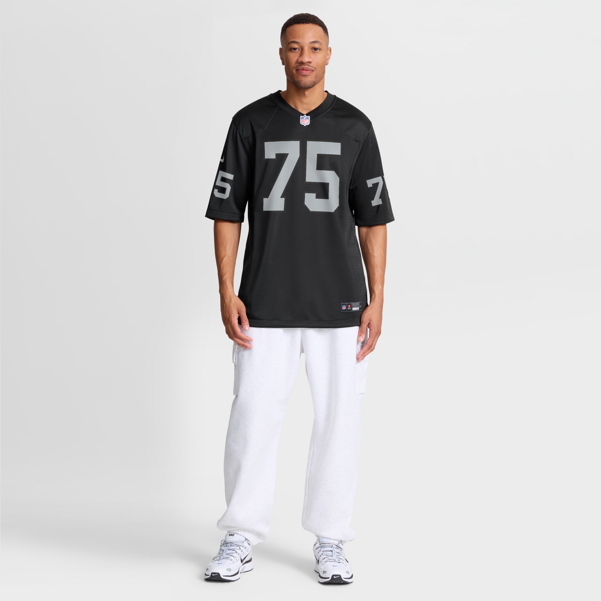 Las Vegas Raiders Howie Long Black Game Retired Player Jersey product image 8, provided for visual reference and product