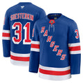 New York Rangers Igor Shesterkin Blue Home Premium Jersey product image 1, provided for visual reference and product detail
