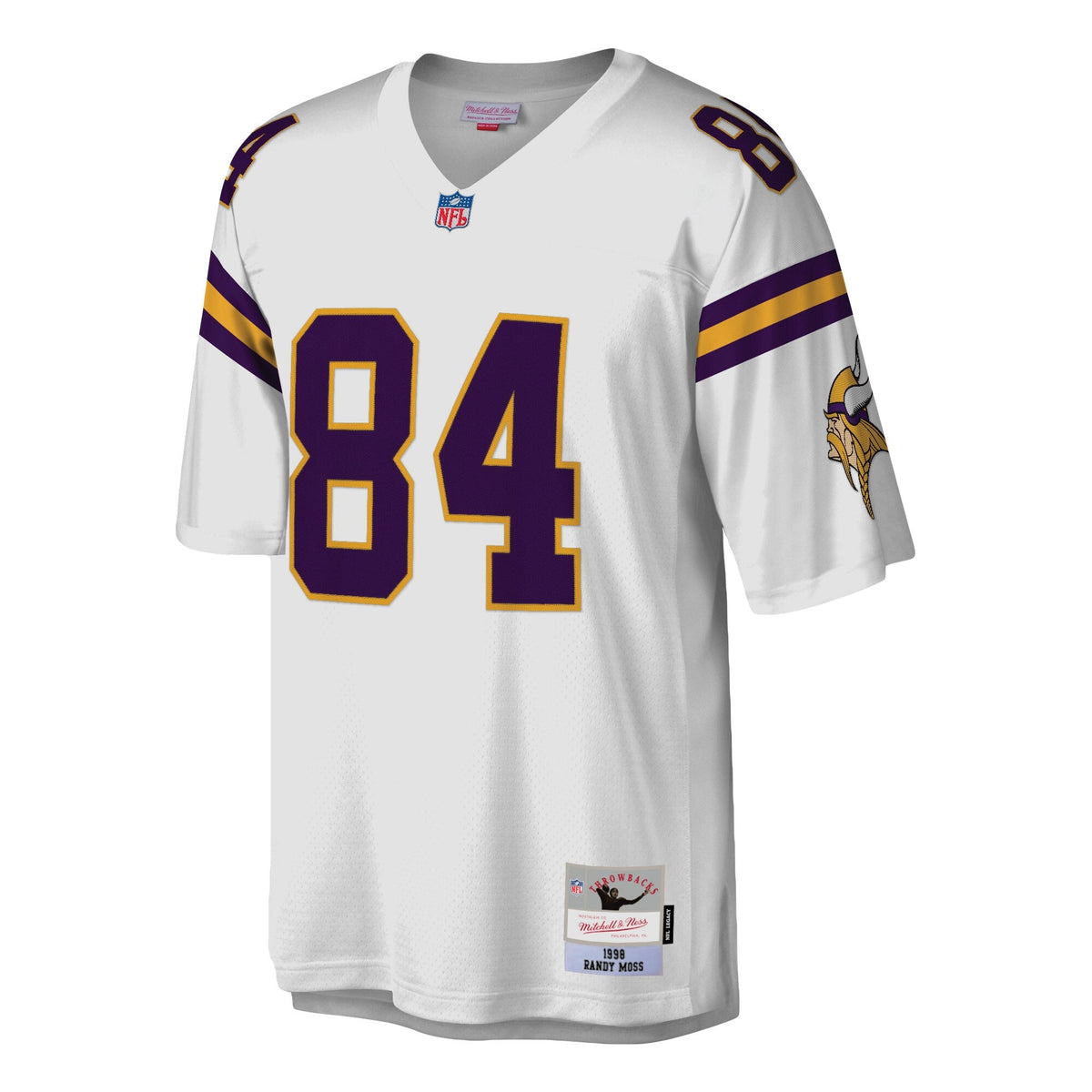 Minnesota Vikings Randy Moss White Legacy Replica Jersey product image 3, provided for visual reference and product detail