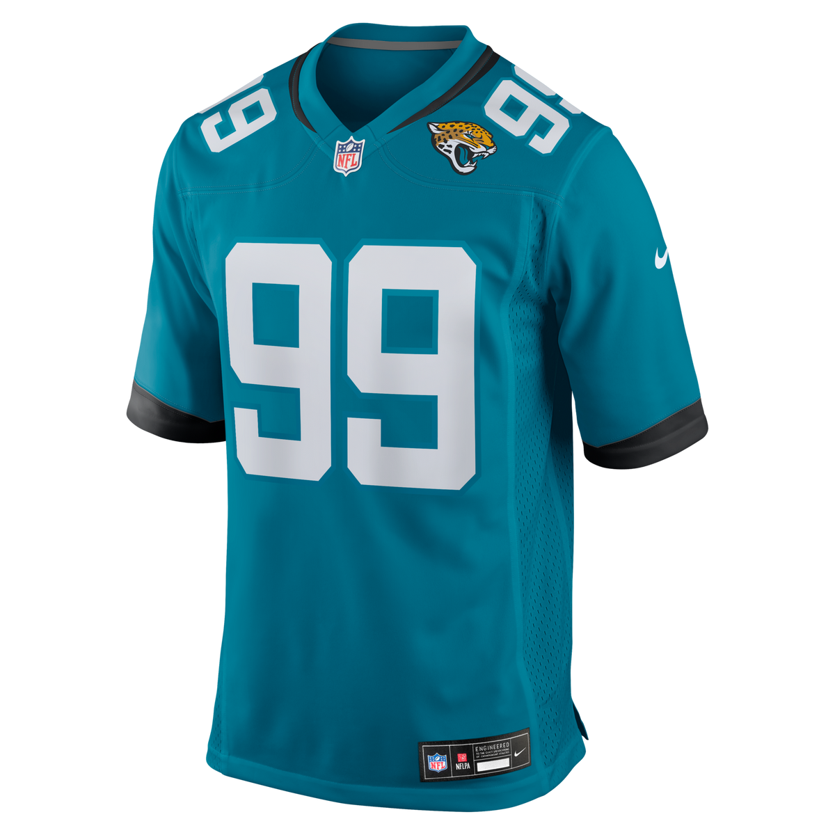 Jacksonville Jaguars Austin Johnson Teal Team Game Jersey product image 2, provided for visual reference and product detail
