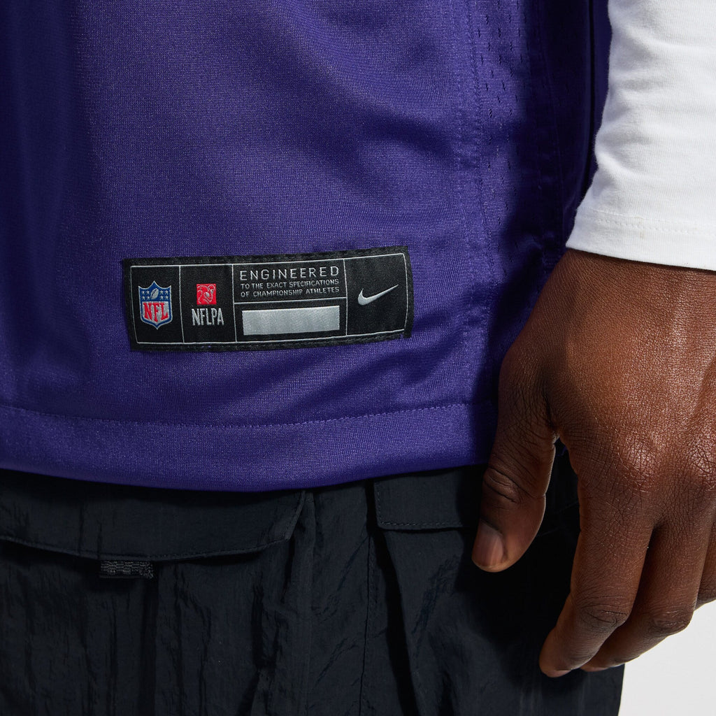 Baltimore Ravens Lamar Jackson Purple Team Game Jersey product image 15, provided for visual reference and product detail
