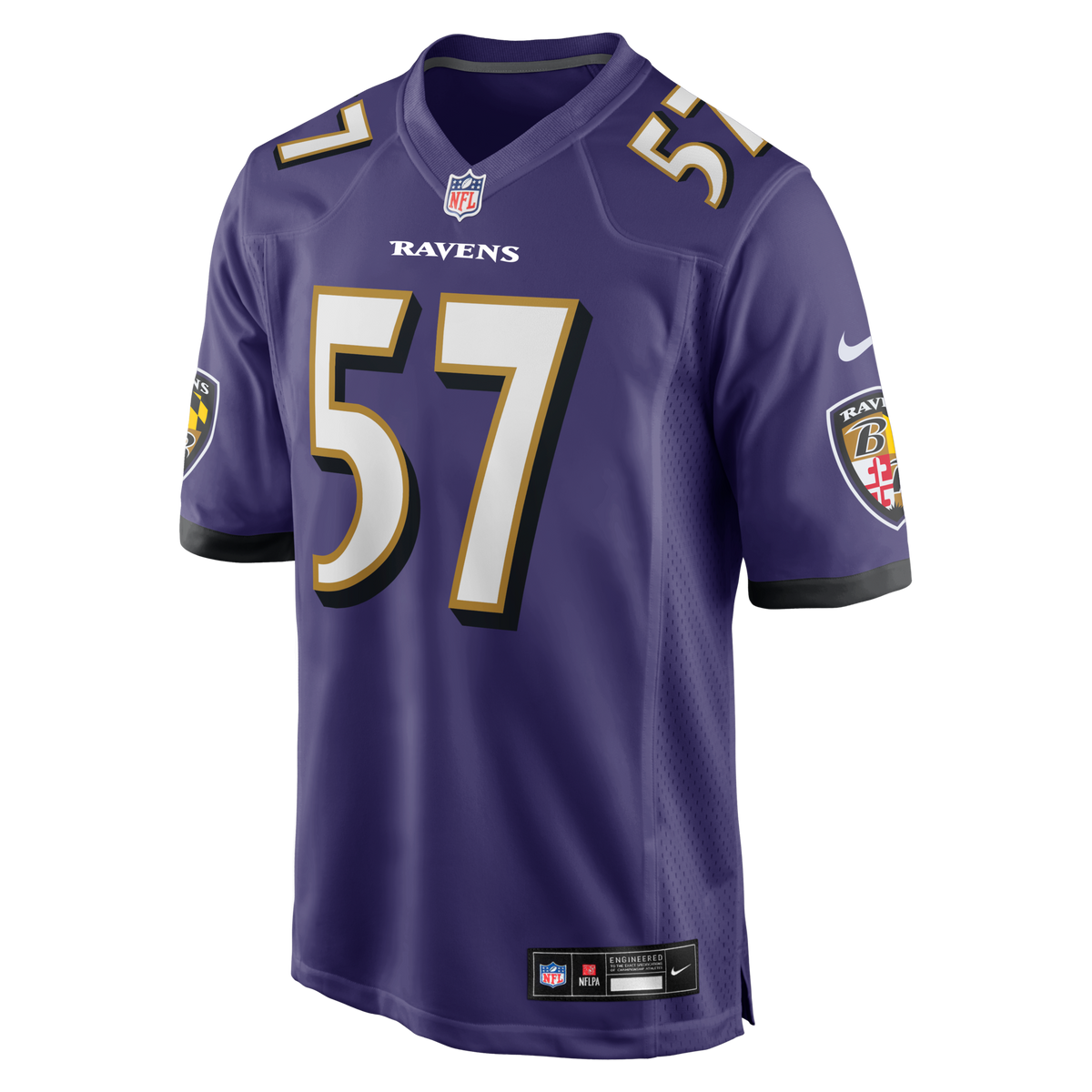 Baltimore Ravens Bart Scott Purple Game Retired Player Jersey product image 2, provided for visual reference and product