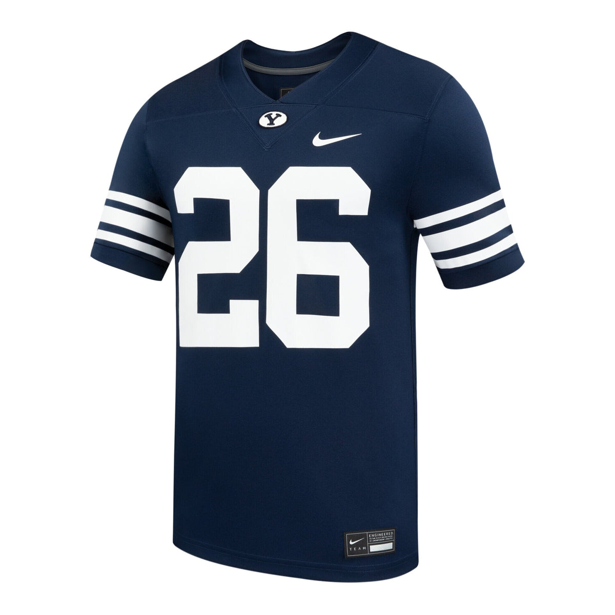 #26 BYU Cougars Home Replica Football Jersey - Navy product image 3, provided for visual reference and product detail review
