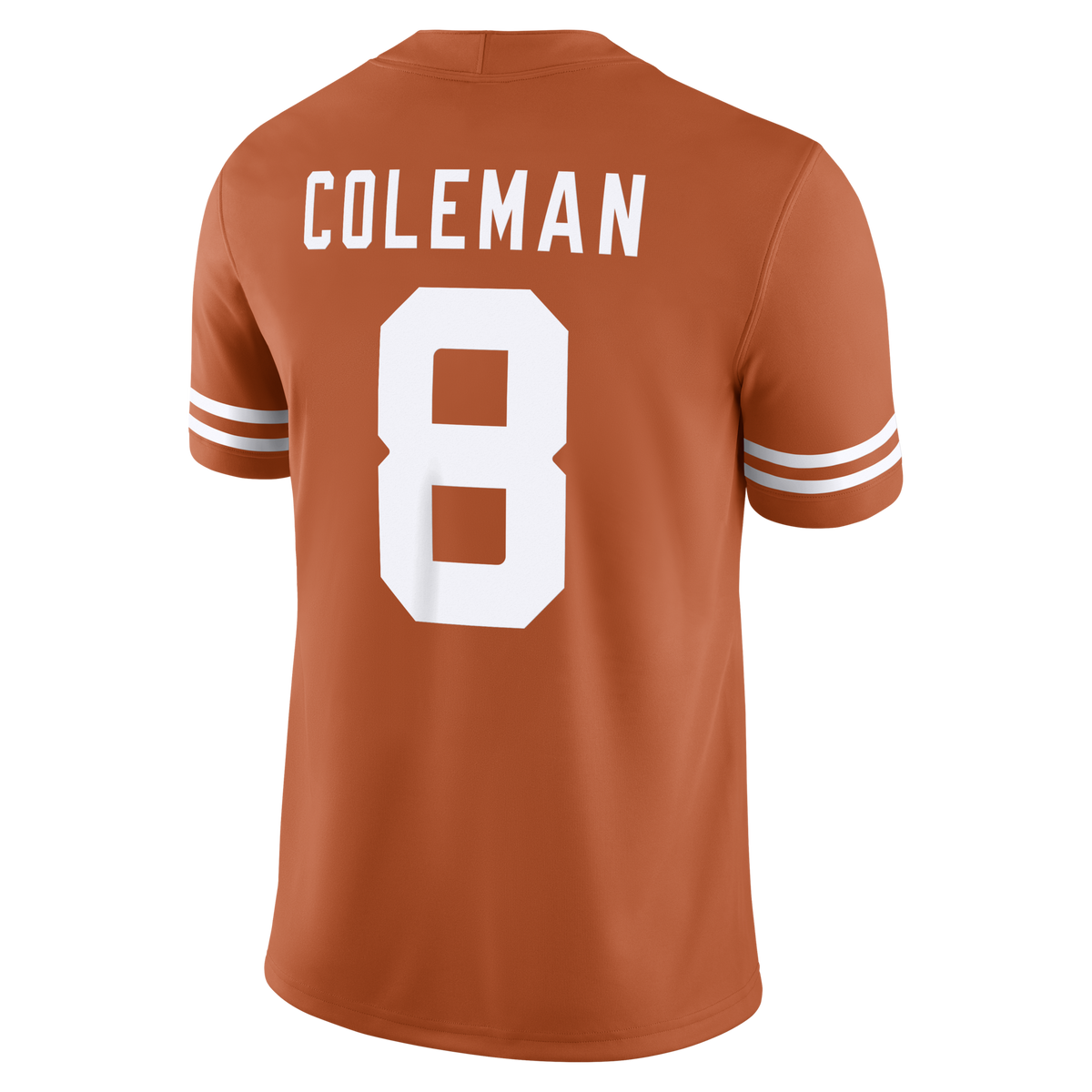 Cam Coleman Texas Longhorns Game Football Jersey - Texas Orange product image 4, provided for visual reference and product