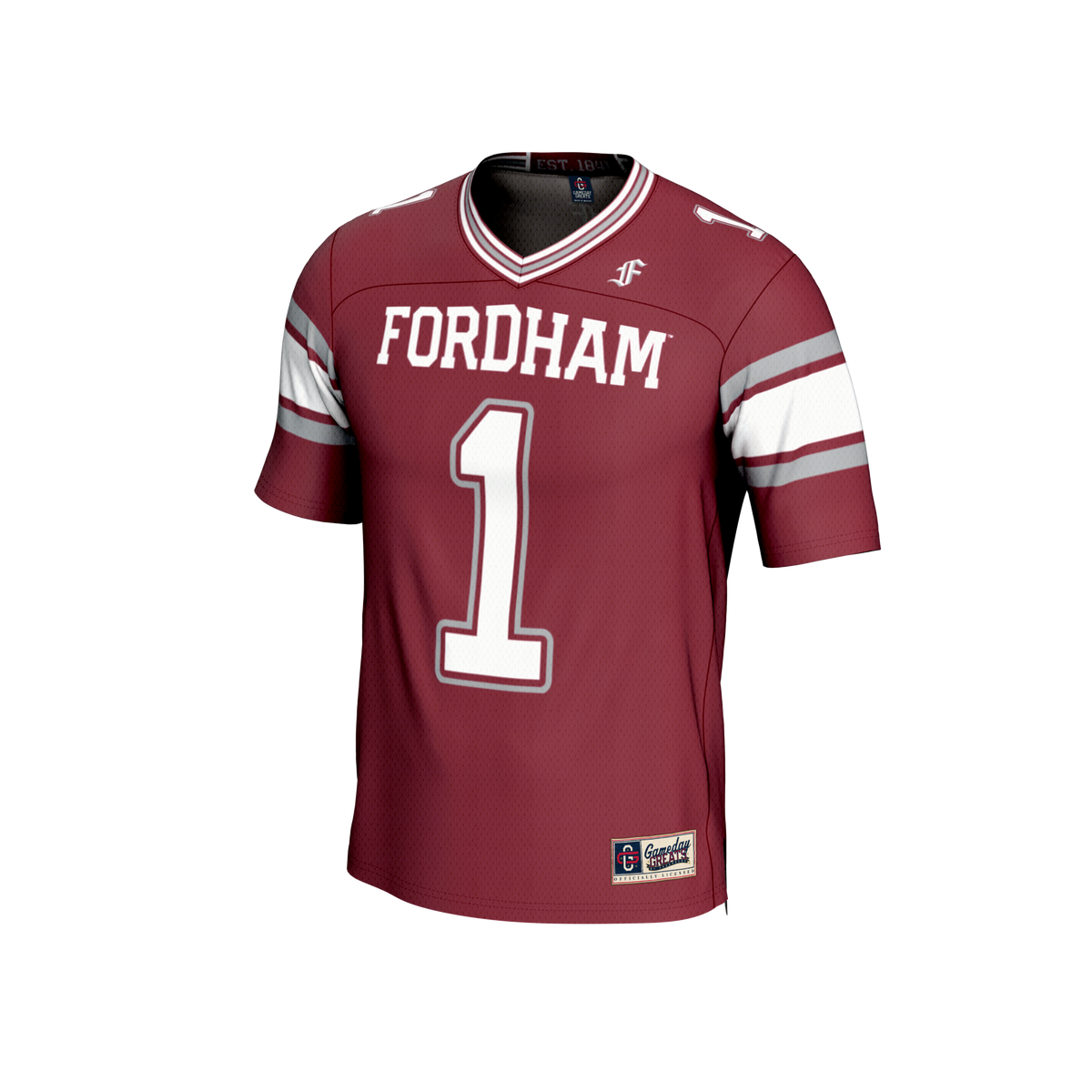#1 Fordham Rams Lightweight Collegiate Football Fashion Jersey - Maroon product image 3, provided for visual reference and