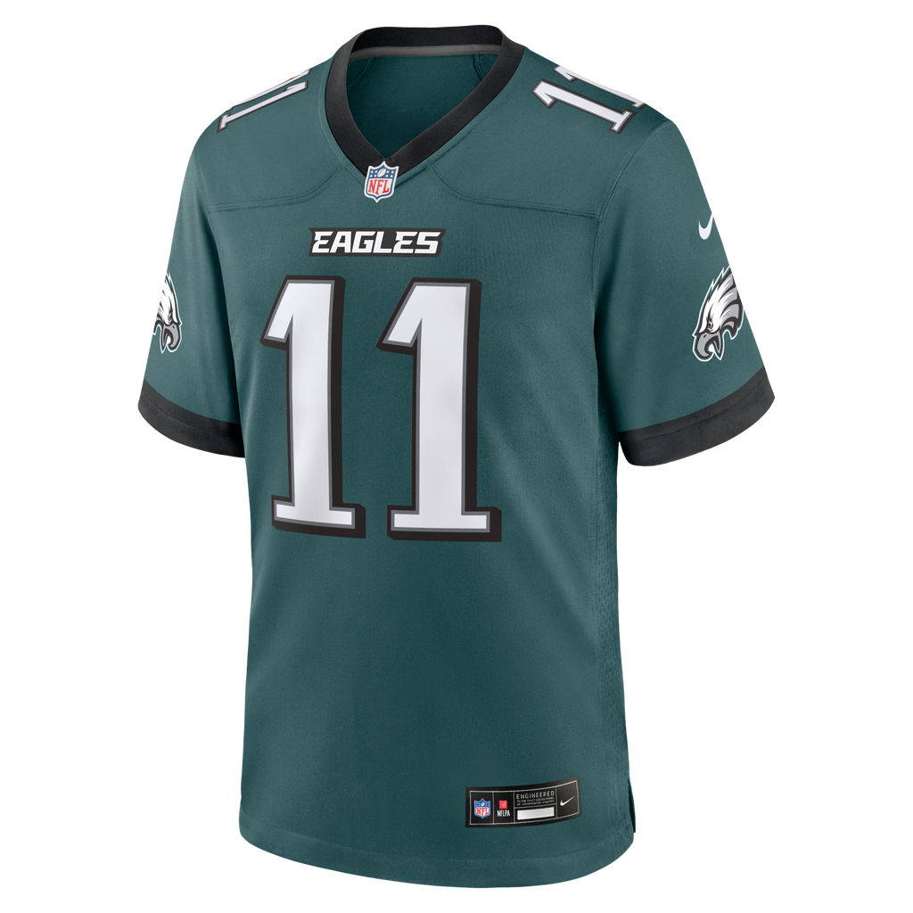 Philadelphia Eagles Jihaad Campbell Midnight Green Team Game Jersey product image 3, provided for visual reference and