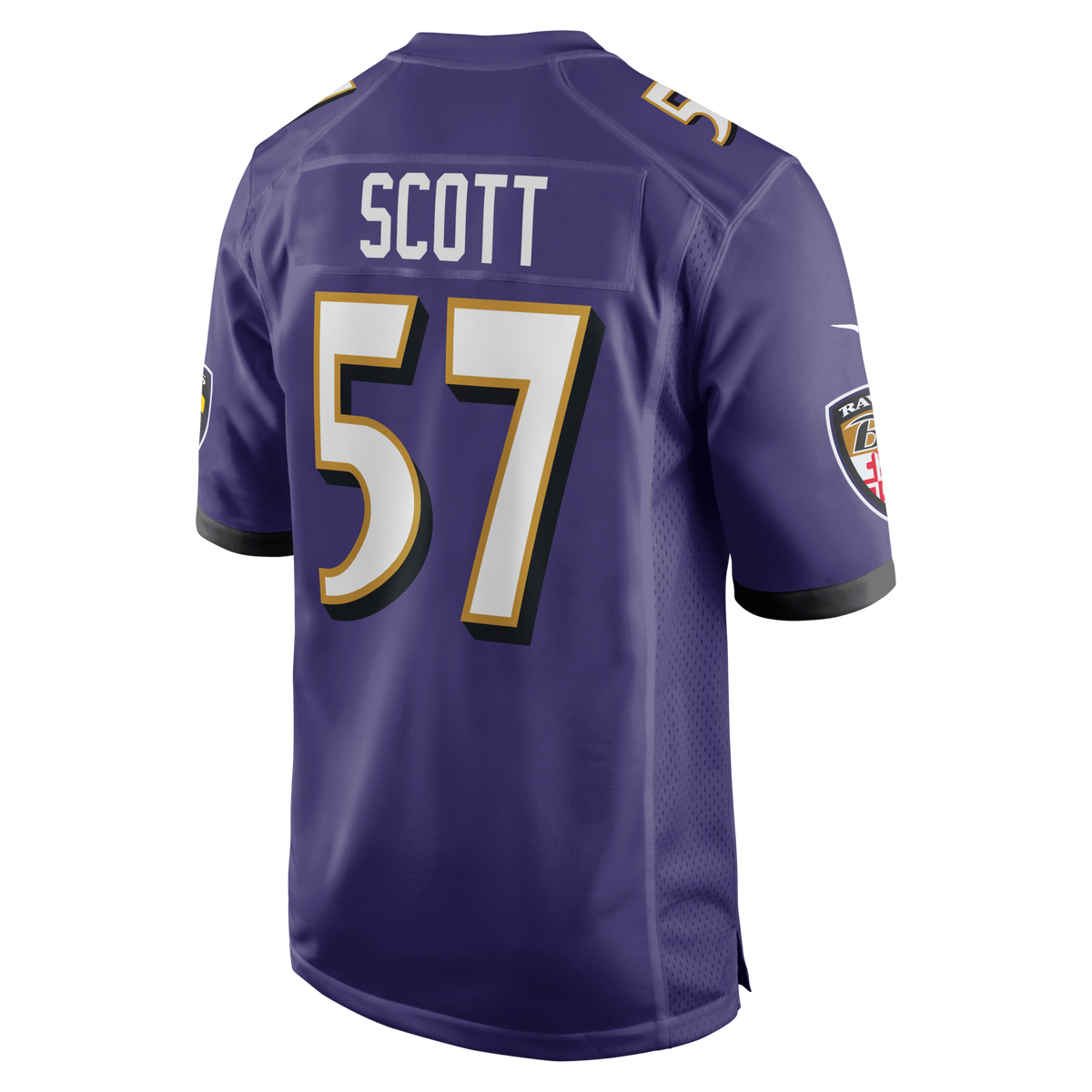 Baltimore Ravens Bart Scott Purple Game Retired Player Jersey product image 3, provided for visual reference and product