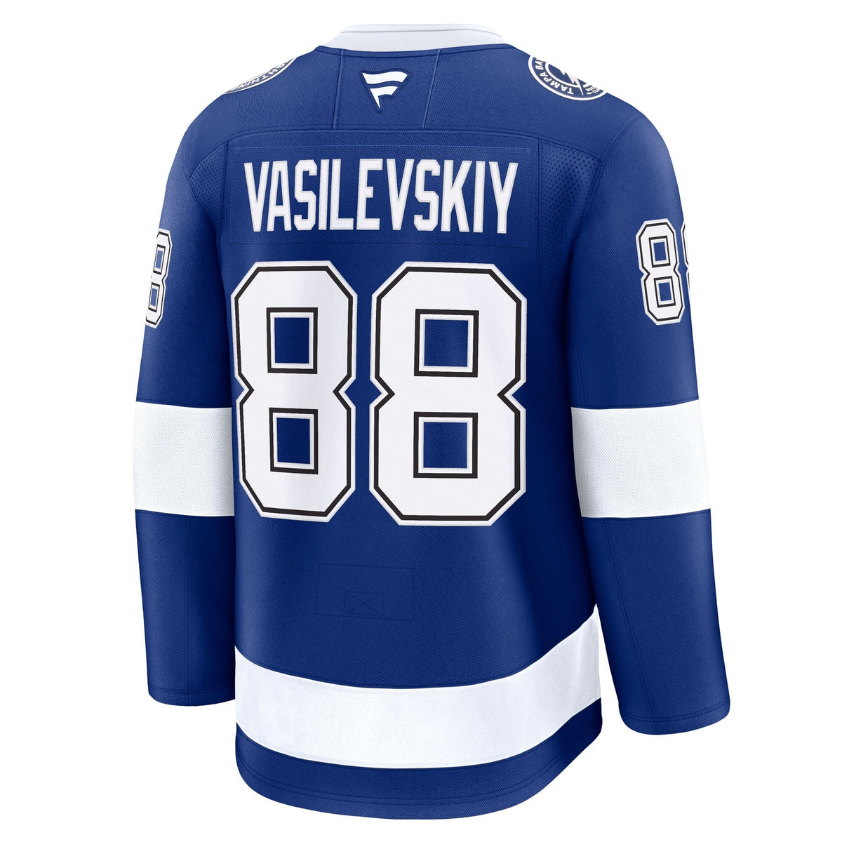 Tampa Bay Lightning Andrei Vasilevskiy Blue Home Premium Jersey product image 4, provided for visual reference and product